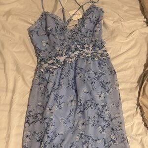 Altared State Floral Blue Maxi Dress